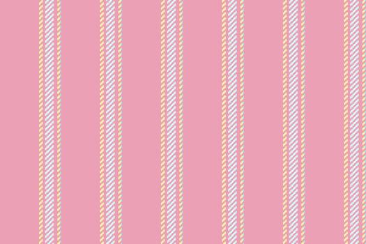Delicate vertical stripes pattern. Soft pastel hues on pink create a seamless texture. Use for backgrounds, textiles, fashion, or whimsical designs. Versatile. vector