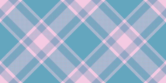 Soft, light tartan pattern in calming blue and pink hues. Seamless texture ideal for backgrounds, fabrics, or design projects needing a classic yet modern touch. vector