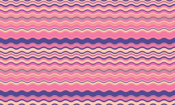 vibrante ondulado rayas en rosa, durazno, y púrpura crear un dinámica, retroinspirado sin costura modelo. ideal para textil diseño, sitio web antecedentes, o juguetón marca. vector