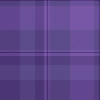 pixelado tartán modelo en sombras de púrpura. ideal para antecedentes, texturas, o digital diseño proyectos necesitando un retro, geométrico, o resumen sentir. vector