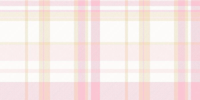 Soft, pastel tartan pattern. Delicate pinks and creams create a gentle, woven texture. Perfect for backgrounds, textiles, or any design needing a light, calming feel. vector