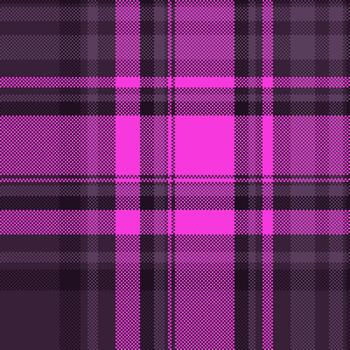 Pixelated plaid pattern in pink and dark gray. Retro, vibrant and modern. Ideal for backgrounds, textures, web design or any creative project needing a geometric touch. vector