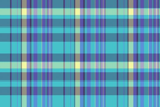 Sofa background pattern check, cyan textile tartan seamless. Fashionable fabric texture plaid in indigo and cyan colors. vector