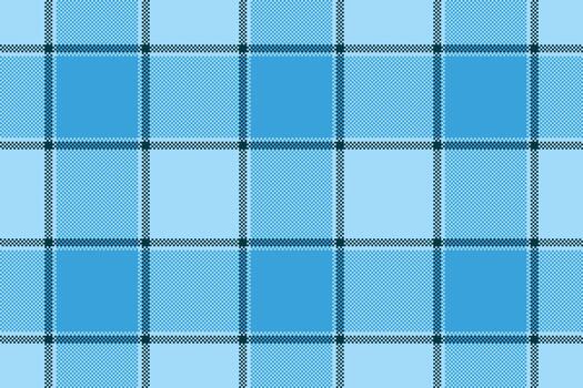 Pixelated plaid texture in varied blues. Ideal for digital design, backgrounds, or textiles projects. Retro style with a modern edge. Versatile for any creative venture. vector