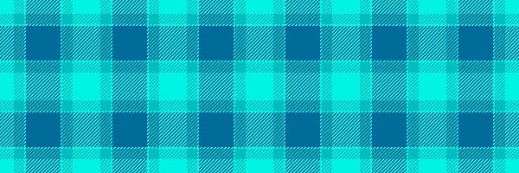 Pano fabric check seamless, fall tartan plaid background. Print pattern textile texture in bright and cyan colors. vector