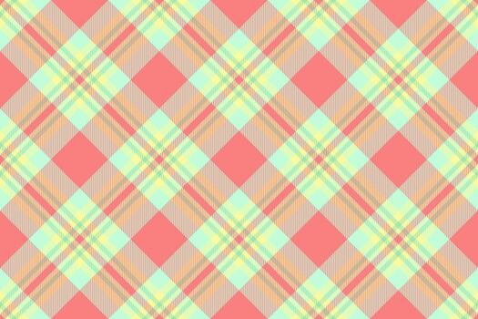 Structure plaid texture background, english tartan fabric. Menu pattern check textile seamless in light and red colors. vector