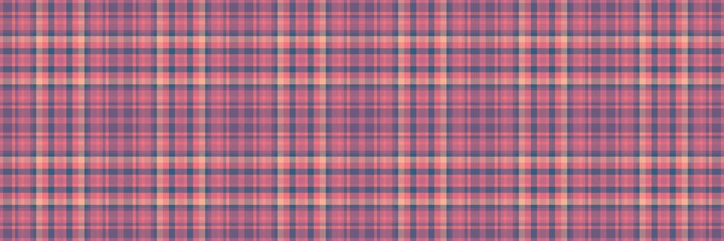 Ribbon fabric textile pattern, template tartan texture. Colour plaid background check seamless in red and pastel colors. vector