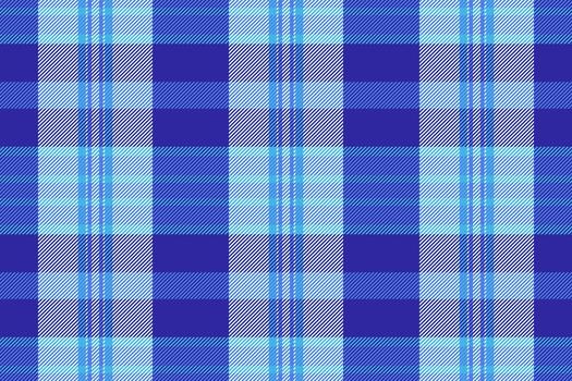 Idea plaid tartan fabric, empty pattern textile seamless. School texture background check in light and indigo colors. vector