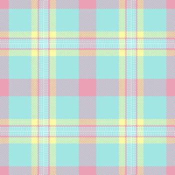 pastel tartán modelo. suave, a cuadros textil diseño con rosa, amarillo, y azul matices ideal para antecedentes, telas, o creativo proyectos versátil fondo. vector