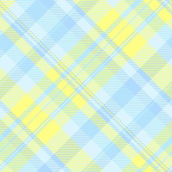 Back plaid fabric textile, rest tartan pattern. Close up background check seamless texture in light and yellow colors. vector