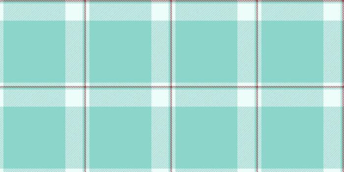 Turquoise fabric pattern textile, old-fashioned plaid seamless texture. Handkerchief background check tartan in teal and azure colors. vector
