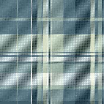 Nostalgic texture tartan pattern, stitched background textile. 1950s seamless check fabric plaid in pastel and cyan colors. vector