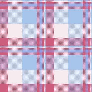 clásico tartán modelo con un digital, pixelado efecto. suave azul, rojo, rosado crear un amable, moderno textura. ideal para antecedentes, textiles, o diseño elementos. vector