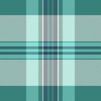 Cell texture tartan plaid, volume textile background . Backdrop check seamless fabric pattern in teal and old lace colors. vector