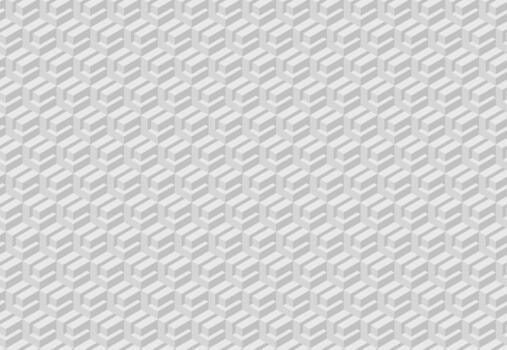 Abstract grayscale isometric pattern. Repeating geometric shapes create a subtle texture, ideal for backgrounds, website design, or modern print projects. vector