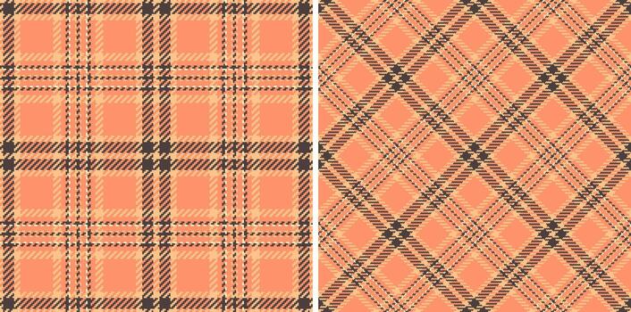 Versatile checkered pattern set in warm hues. Perfect for backgrounds, textiles, or adding a touch of classic style to your designs. Ideal for autumn themes. vector