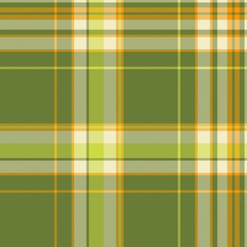 Classic plaid pattern with earthy green, yellow and orange tones. Perfect for backgrounds, textiles, or adding a touch of traditional style to your design projects. vector