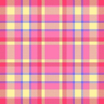 vibrante pixelado tartán modelo en rosa, amarillo, y azul. evoca un sentido de retro digital estilo, adecuado para antecedentes, textiles, o resumen diseño proyectos vector