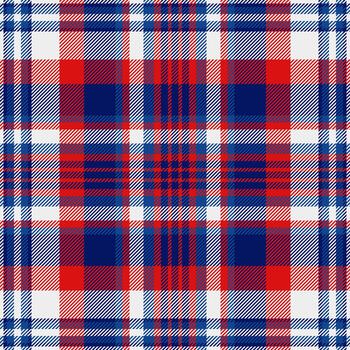 clásico tartán tartán modelo en rojo, blanco, y azul. sin costura textura para tela diseño, antecedentes, o creativo proyectos versátil y eterno. vector