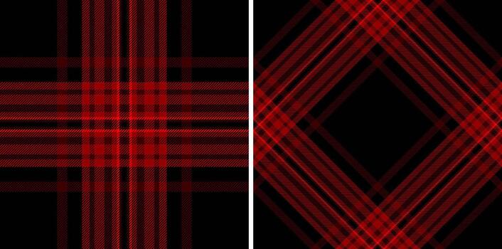 Textile seamless tartan of fabric plaid background with a texture check pattern. Set in popular colors of new year celebration ideas. vector