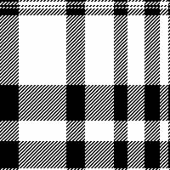 Classic black and white plaid pattern. A versatile textile design, perfect for backgrounds, apparel, or graphic elements. Adds a timeless, rustic touch. vector