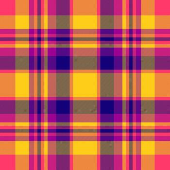 Bedding tartan check textile, wide texture background. Tee plaid pattern seamless fabric in yellow and red colors. vector