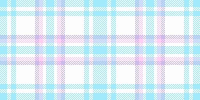 Copiar espacio sin costura textura fondo, pequeño tartán tartán controlar. carrera textil tela modelo en blanco y cian colores. vector