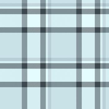 Regular seamless texture tartan, mixed background check fabric. Eps plaid pattern textile in light and light cyan colors. vector