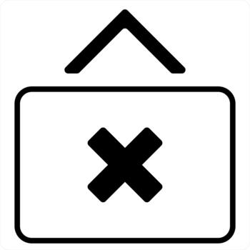 Multiply Button icon concept in black line color vector