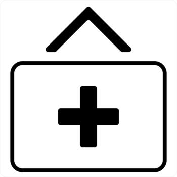 Add Button icon concept in black line color vector