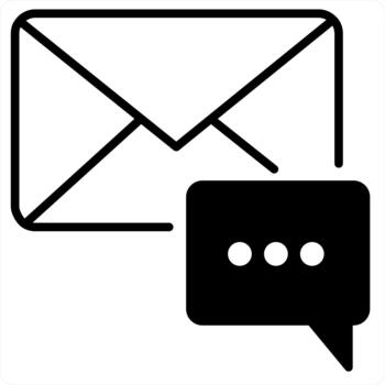 New Message icon concept in black line color vector