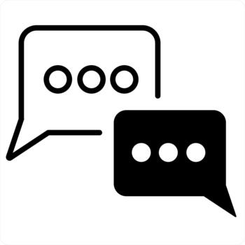 New Message icon in black line color vector