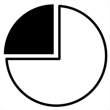 tarta gráfico y diagrama icono concepto en negro línea color vector