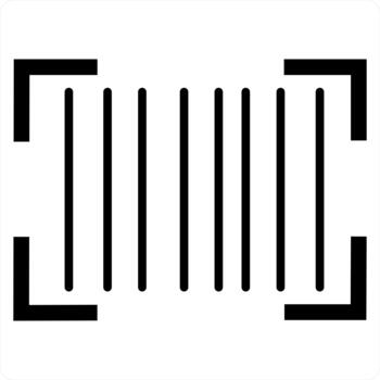 Bar Code concept in black line color vector