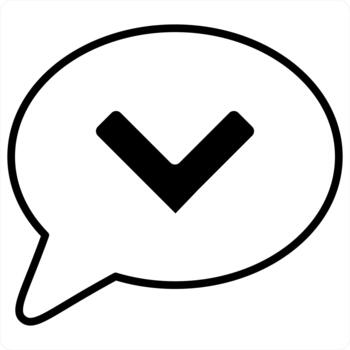 Message and communicate concept in black color vector