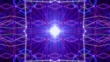 Abstract blue kaleidoscope background animation loop for vj visuals and motion graphics design 1080p video