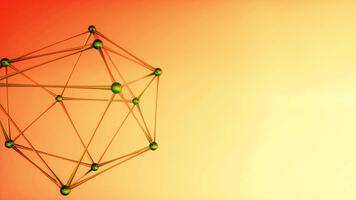 abstract technologie netwerk verbinding achtergrond met oranje helling voor presentaties gebruik video