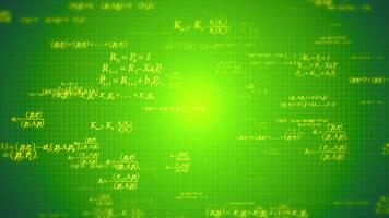 matemáticas fórmulas ecuaciones antecedentes animación para educación Ciencias y tecnología concepto 100 video