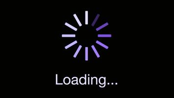 läser in animering lila läser in cirkel, buffring, väntar, framsteg bar, slinga, svart skärm video