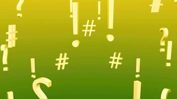 d'oro punteggiatura votazione animazione sfondo per formazione scolastica grammatica e linguaggio apprendimento risorse video