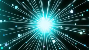 abstrakt ljus brista animering bakgrund med lysande rader och prickar för rörelse grafik använda sig av video