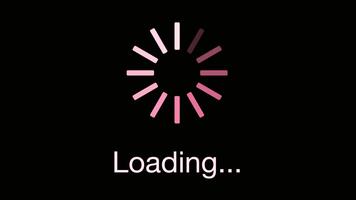 rosa läser in animering skärm med roterande cirkel för hemsida eller app utveckling framsteg indikator design video