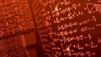 mathematisch Gleichungen und Formeln Hintergrund zum Wissenschaft und Bildung Konzepte und Präsentationen verwenden video