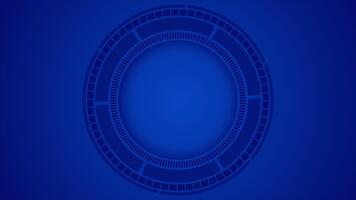 en trogen ram rörelse grafisk med symmetrisk cirkel mönster och ett elegant blå nyans. perfekt för digital användare gränssnitt teman, vetenskap fiktion teman, eller teknologi presentationer. video