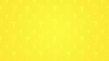 simples limpar \ limpo brilhante amarelo animado questão marca recorrente padronizar horizontal fundo Projeto video