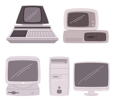 computadora evolución desde temprano calculador máquinas a moderno supercomputadoras y artificial inteligencia tecnología vector