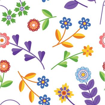 Captivating Seamless Pattern Adorned With Intricate Geometric Flowers, Forming Visually Stunning And Harmonious Design vector