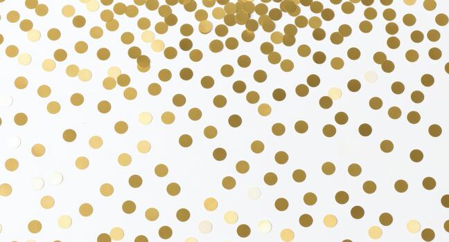 Sparkling golden confetti showers down creating a celebratory, festive, and luxurious atmosphere perfect for parties and events photo