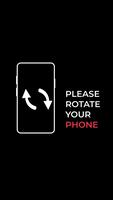 verticaal alstublieft draaien uw telefoon animatie met tekst en roterend pijlen Aan zwart achtergrond. video
