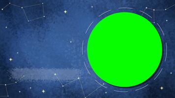 animerad kosmisk Starfield med konstellationer krom nyckel bakgrund för bröllop och Plats tema innehåll skapande med sex bildspel presentation mallar med grön skärm effekt och intro animering video